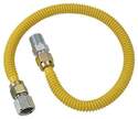 1/2 x 1/2 x 48-Inch Yellow-Coated Stainless Steel Gas Connector