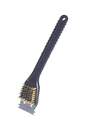 Grill Brush With Metal Scraper, Brass Bristle, And Polypropylene Handle