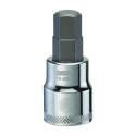 3/8-Inch Drive, 7/16-Inch Tip, 1-31/32-Inch OAL, Vanadium Steel, Polished Chrome Finish, Fractional Hex Bit Socket