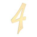 4 x 2.44-Inch Brass 4-Character House Number   