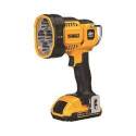 DeWALT Dcl043 Spotlight, 20 V, LED Lamp, Lithium-Ion Battery, Yellow Light