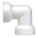 White Plastic Insta-Plumb Coupling Elbow