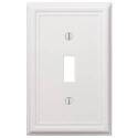Chelsea White Steel 1-Toggle Wall Plate