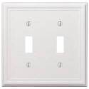 Chelsea White Steel 2-Toggle Wall Plate