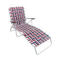 Red Folding Web Lounge Chair, 300-Pound Capacity