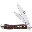 Brown Synthetic Jigged Peanut Knife