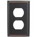 Madison Aged Bronze Brass 1-Duplex Outlet Wall Plate