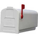 10-Inch White Rural Standard Mailbox