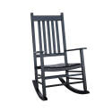 Black Hardwood Porch Rocker Chair