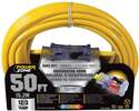 50-Foot Yellow Contractor Extension Cord 