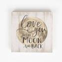 Love You To The Moon And Back Word Block
