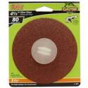 4-1/2-Inch 80-Grit Fiber Sanding Disc, 3-Pack