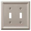 Chelsea Brushed Nickel Steel 2-Toggle Wall Plate