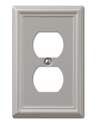 Chelsea Brushed Nickel Steel 1-Gang Outlet Wall Plate
