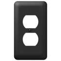 Devon Black Steel 1-Duplex Wall Plate