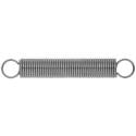 Extension Spring, 3-15/16 In L, 9/16 In Dia, Steel, Zinc
