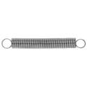 Extension Spring, 2-1/4 In L, 9/32 In Dia, Steel, Zinc