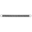 Extension Spring, 5-3/16 In L, 3/8 In Dia, Steel, Zinc