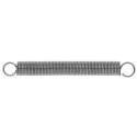 Extension Spring, 2-13/16 In L, 5/16 In Dia, Steel, Zinc