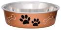 Small Metallic Copper Bella Pet Bowl