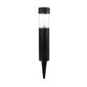 Boston Harbor Solar Bollard Light, Swirl Lens, Plastic, Black