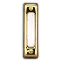 Polished Brass,Plastic Unlighted Wired Push Button Doorbell