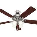 52-Inch 5-Blade Brushed Nickel Studio Ceiling Fan With Lights