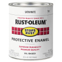 1-Quart Satin White Stops Rust Protective Enamel Brush-On Paint
