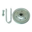 4-Inch Galvanized Steel Pulley With Strap And Axle Bolt