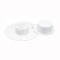 Kit Strainer Drain Guard, For Use With Sink, Tub And Shower, Plastic, White