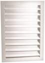 Master Flow White Aluminum Dual Louver Vent, 18 x 12-Inch Rough Opening