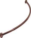 Adjustable Venetian Bronze Curved Shower Rod, 52 To 72-Inch