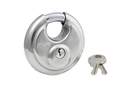 2-3/4-Inch Stainless Steel Discus Padlock With Shrouded Shackle 