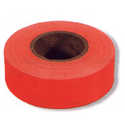 1-3/16-Inch X 150-Foot Glo Red Strait-Line Non-Adhesive Flagging Tape