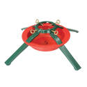 Green /Red Powder-Coated Steel Natural Tree Stand