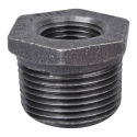 1 in. x 1/2 in. MIP x FIP Malleable Iron Black Pipe Bushing Fitting - Schedule 40, 1-Pack