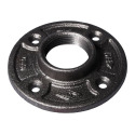 1 in. FIP Malleable Iron Black Pipe Floor Flange, 1-Pack