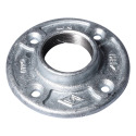 Malleable Iron FIP Galvanized Pipe Floor Flange, 1-1/2"