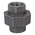 1/2 in. Malleable Iron Black Pipe Union Fitting - Threaded, Schedule 40, 1-Pack