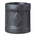 1/2 in. x 1/2 in. FIP x FIP Malleable Iron Black Pipe Coupling Fitting - 1-Pack