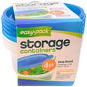 Easy-Pack Deep Round Storage Container, 4-Pack