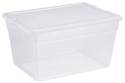 56-Quart Clear/White Plastic Storage Box