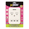 5-Outlet White Wallplate Charger