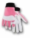Large Women's Pink Goatskin Fleece-Lined Glove