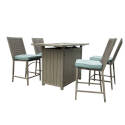 Weathered Grey Bar Height Table Set, 5-Piece