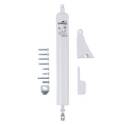 Medium-Duty White Pneumatic Storm And Screen Door Closer   