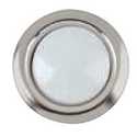 5/8-Inch Round White/Silver Lighted Wired Push Button