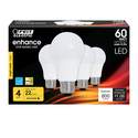 60-Watt Equivalent Natural Light A19 Dimmable LED Light Bulb 4-Pack