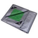 6-Foot X 8-Foot Green/Silver Heavy Duty Tarp