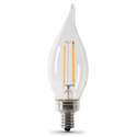 Enhance® Filament 60-Watt Equivalent BA10 E12-Candelabra Soft White Dimmable LED Light Bulb, 6-Pack